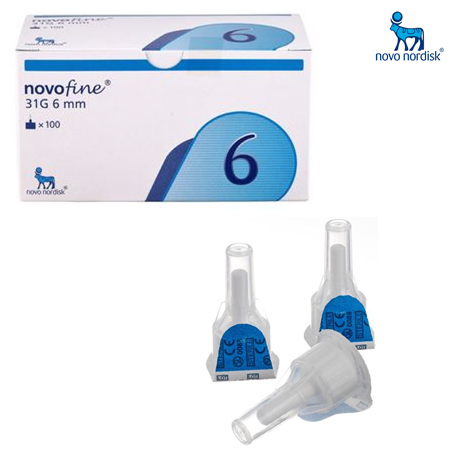 Novofine 32g Tip Needles 100 (No. 6) (0.23/0.25 x 6mm)