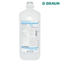 B Braun 0.9% Sodium Chloride Intravenous Solution, 1000ml, Per Bottle