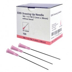 BD Non Bevel Drawing Up Needle, 18G x 1 1/2