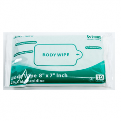 Body Wipes, 8'x7' with 2% Chlorhexidine (20packs/case)