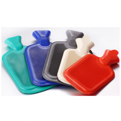 Warm water bag with cover, 2000ml, with plastic stopper 