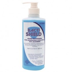 Bactishield Handrub Sanitizer with 70% Alcohol, 0.5% Chlorhexidine, 500ml, Per Bottle