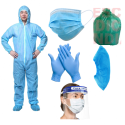 Disposable PPE Safety Kit for Full Body Protection, 25packs/carton