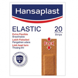 Hansaplast Elastic Plaster, 19 x 65mm (20pcs/box, 6boxes/carton)