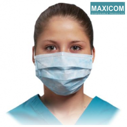 Maxicom Face Mask with Ear Loop, 3 Ply, Blue, 50pcs/pack