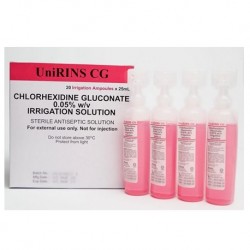 Unirins Chlorhexidine Gluconate 0.05% Irrigation Solution, 25ml, 20bottels/box