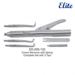 Elite Crown Remover with Spring Complete Set with 3 Tips, Per Unit #ED-200-132