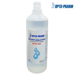 Opto-Pharm Saline Solution Single Wall Mounted Eyewash Bottle, 947ml, 1.1 kg, Per Bottle