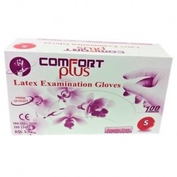 Comfort Plus Latex Gloves Powder-Free, 6.2gm (100pcs/box)