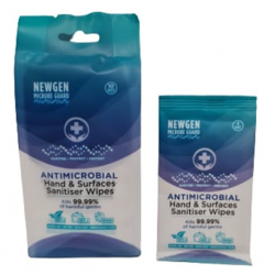 Newgen Microbe Guard Antimicrobial Hand & Surfaces Wipes 