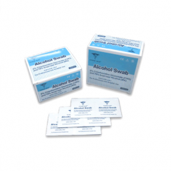 Alcohol swab with chlorhexidine, 7.5x7.5cm, 2ply (100pcs/Box)